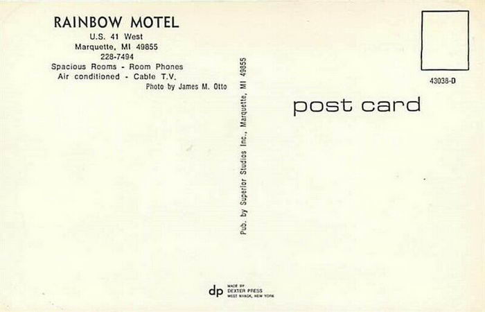 Rainbow Motel - Old Postcard Photo